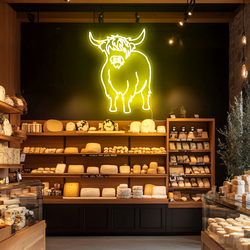 Shetland Cow Neon Sign