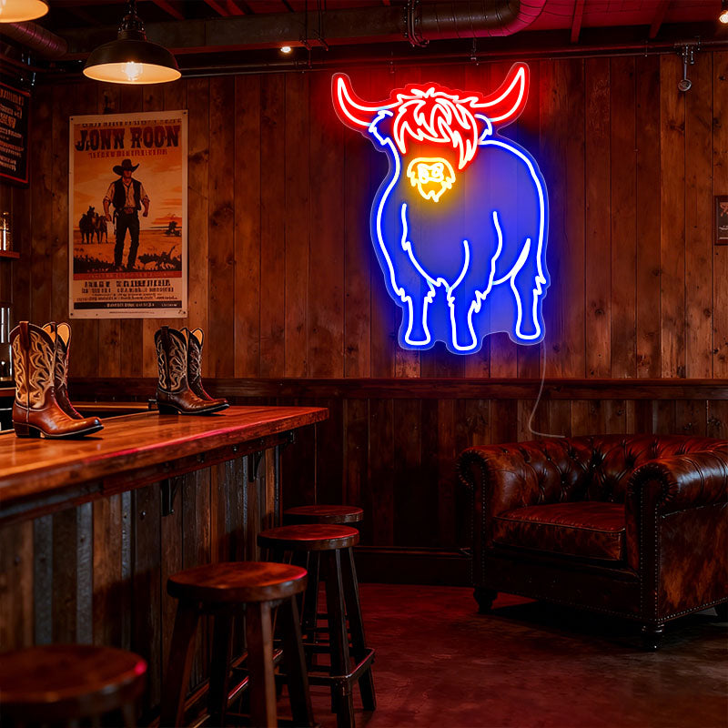 Shetland Cow Neon Sign