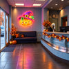 Cute Pumpkin & Witch Hat Neon Sign