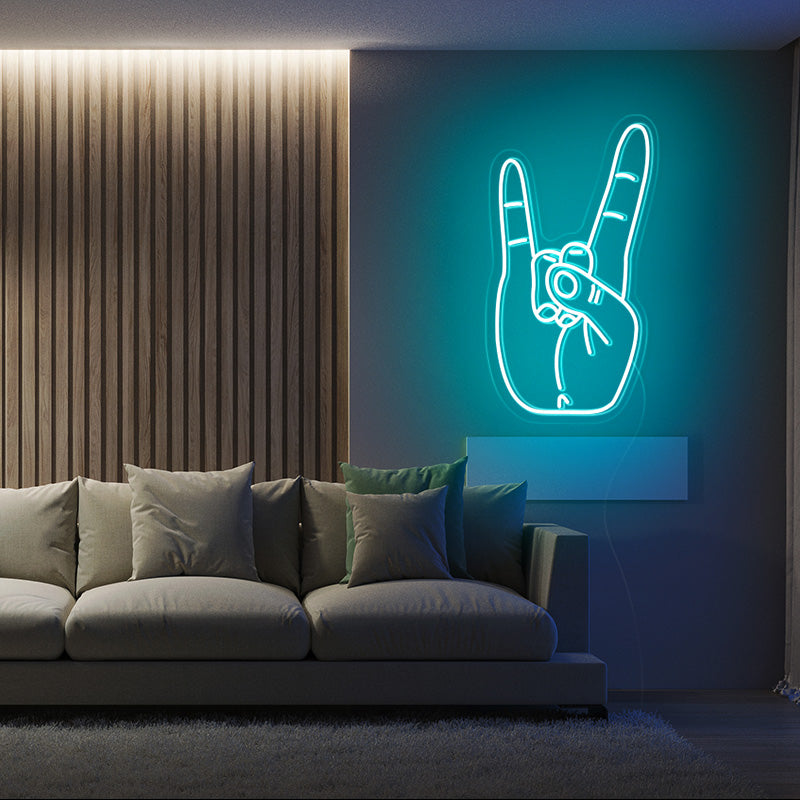 Rock n Roll Hand Neon Sign