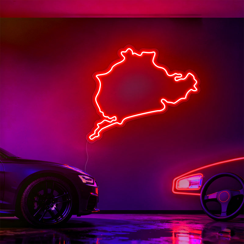 Race track neon sign  neon
