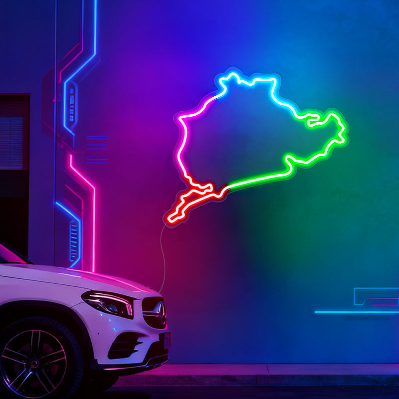 Race track neon sign  neon