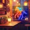 Running horse neon wall art