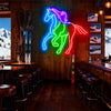 Running horse neon wall art