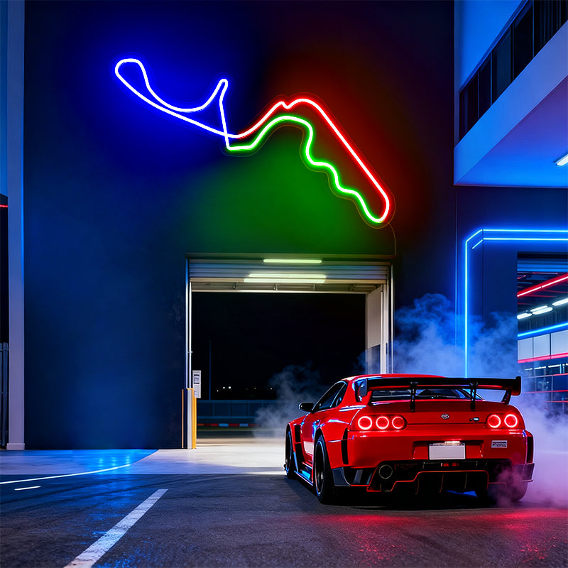 SUZUKA Track Neon lights