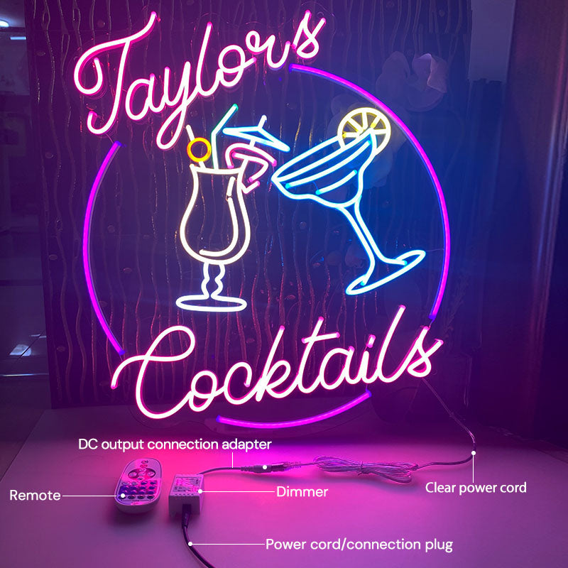 Personalised Cocktails Sign