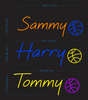 Custom name with basketball Neon Sign