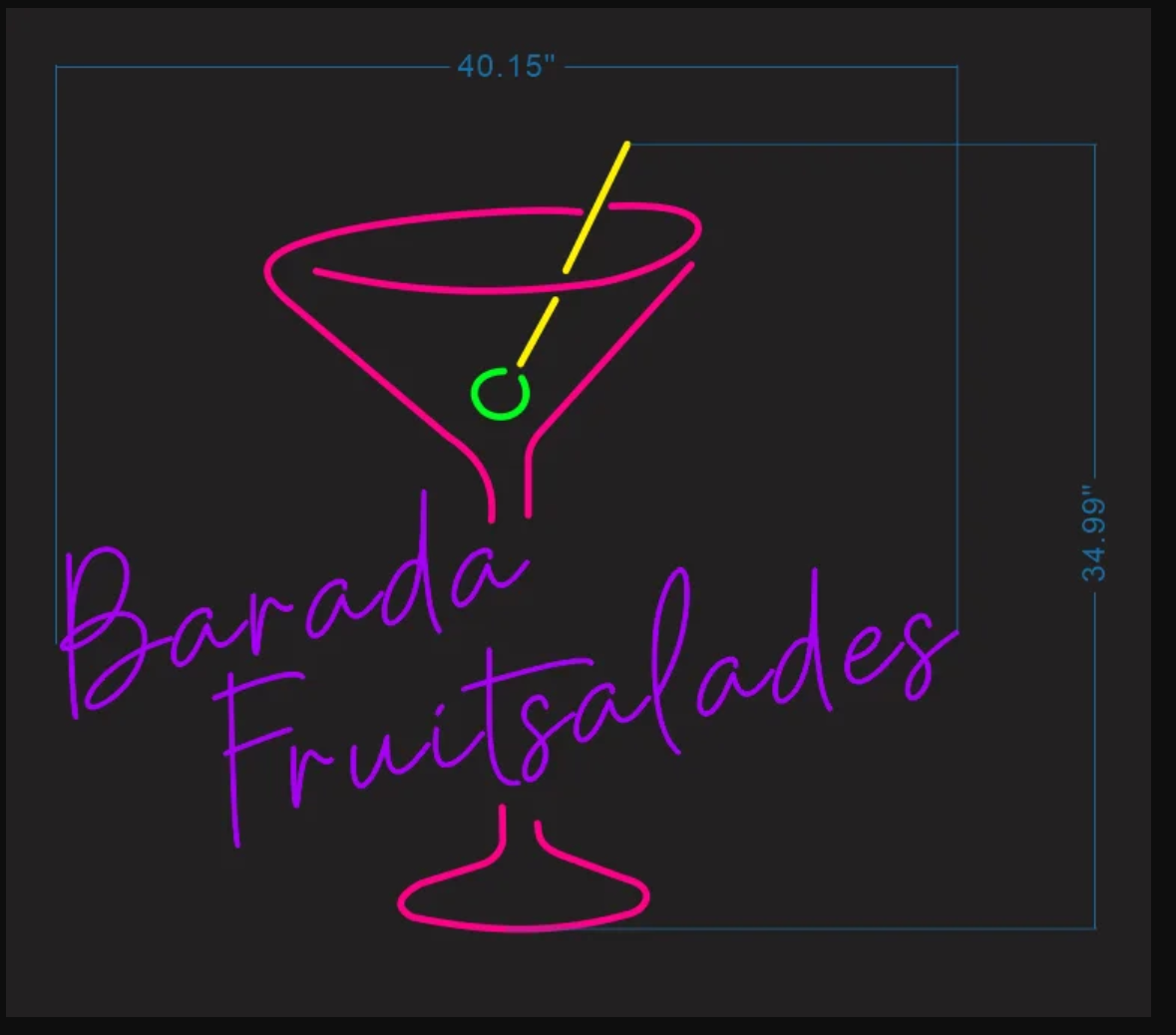 Design neon lights for customer