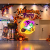 Cute Witch Ghost & Moon Halloween Neon Sign