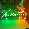 Name with Customisable Star neon sign