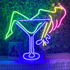 Woman in Martini Glass Multi-Colour Neon Sign