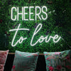 Cheers to love for wedding led signs