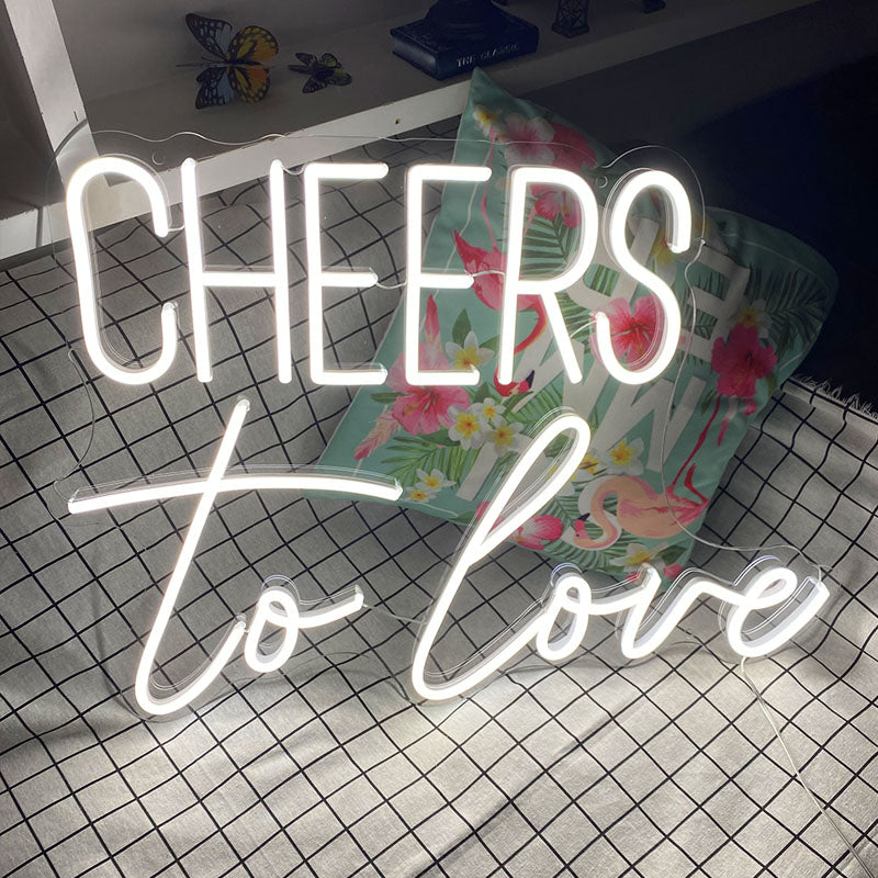 Cheers to love for wedding led signs