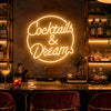 Cocktails & Dreams neon sign