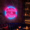 Cocktails & Dreams neon sign