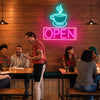 Coffee shop open sign
