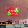 Coffee Donuts Neon Art