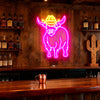 Dairy cow neon light