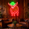 Dairy cow neon light
