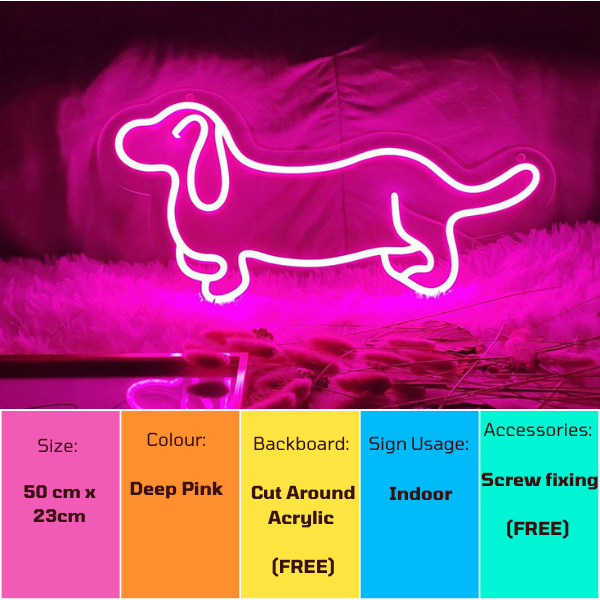 Dachshund Sausage Dog LED Sign