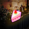 pink ice cream cake neon