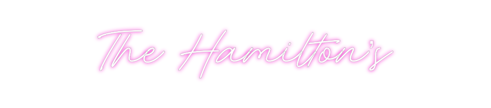 Custom neon sign The Hamilton’s