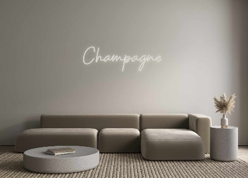 Custom neon sign Champagne