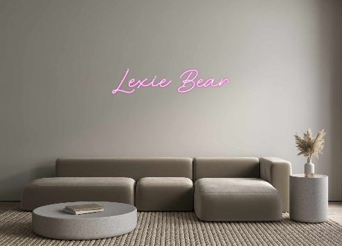 Custom neon sign Lexie Bear