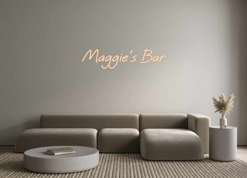Custom neon sign Maggie's Bar