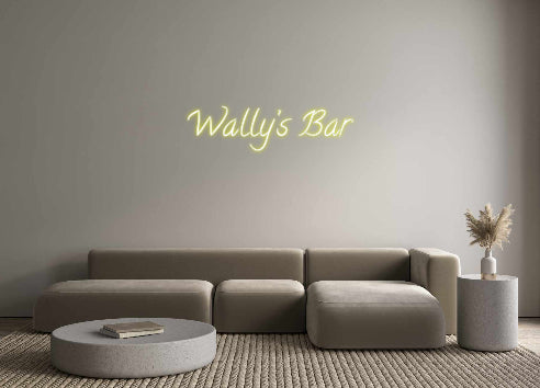 Custom neon sign Wally’s Bar