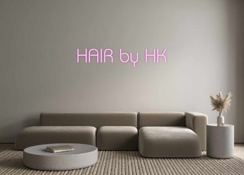Custom neon sign HAIR by HK
