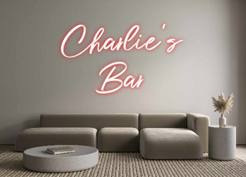 Custom neon sign Charlie’s
Bar