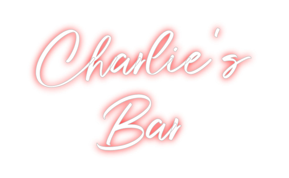 Custom neon sign Charlie’s
Bar