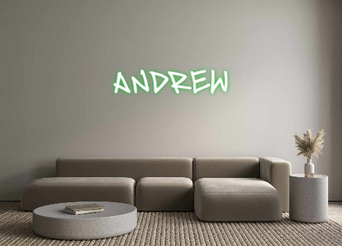 Custom neon sign Andrew