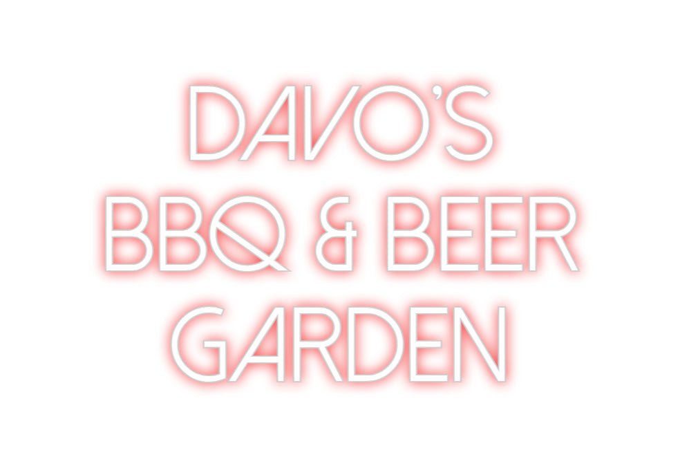Custom neon sign Davo's
BBQ &...