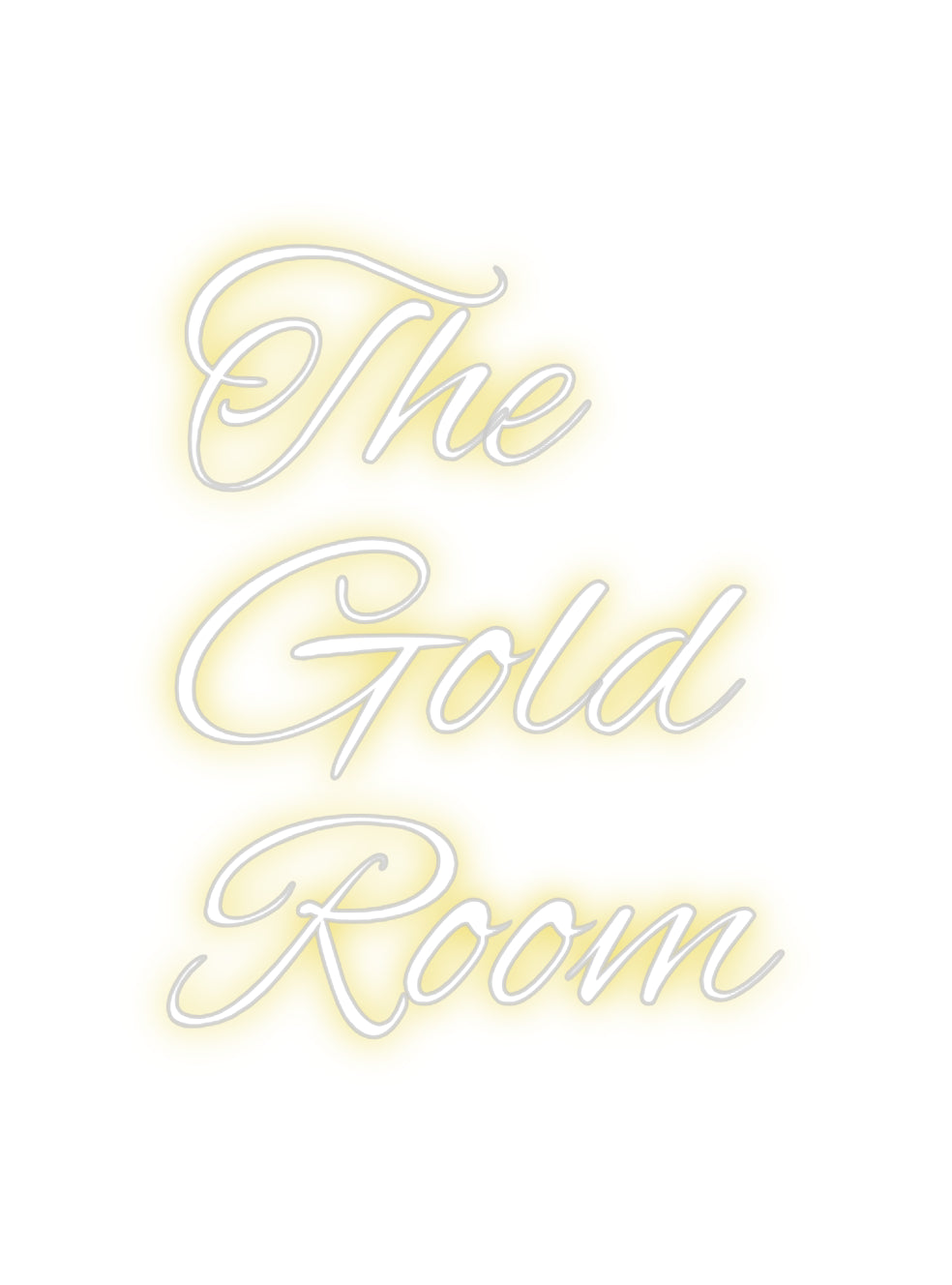 Custom neon sign The
Gold
Room