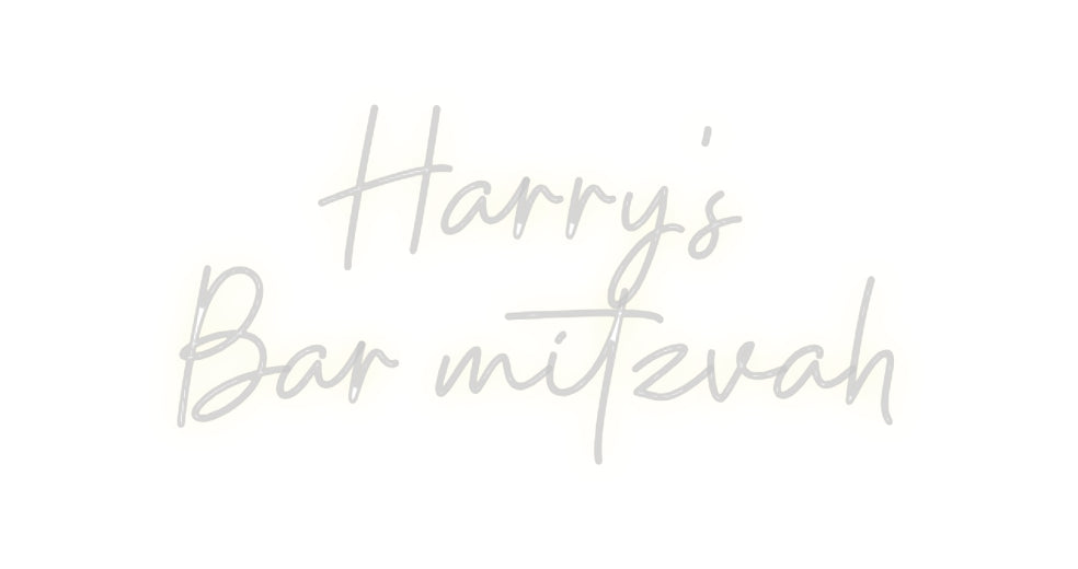 Custom neon sign Harry's 
Bar...