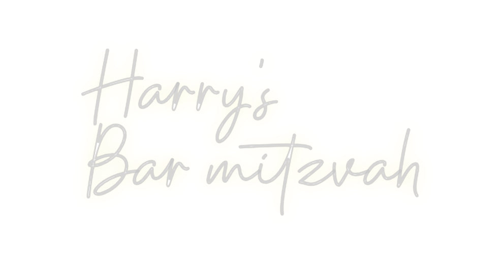 Custom neon sign Harry's 
Bar...