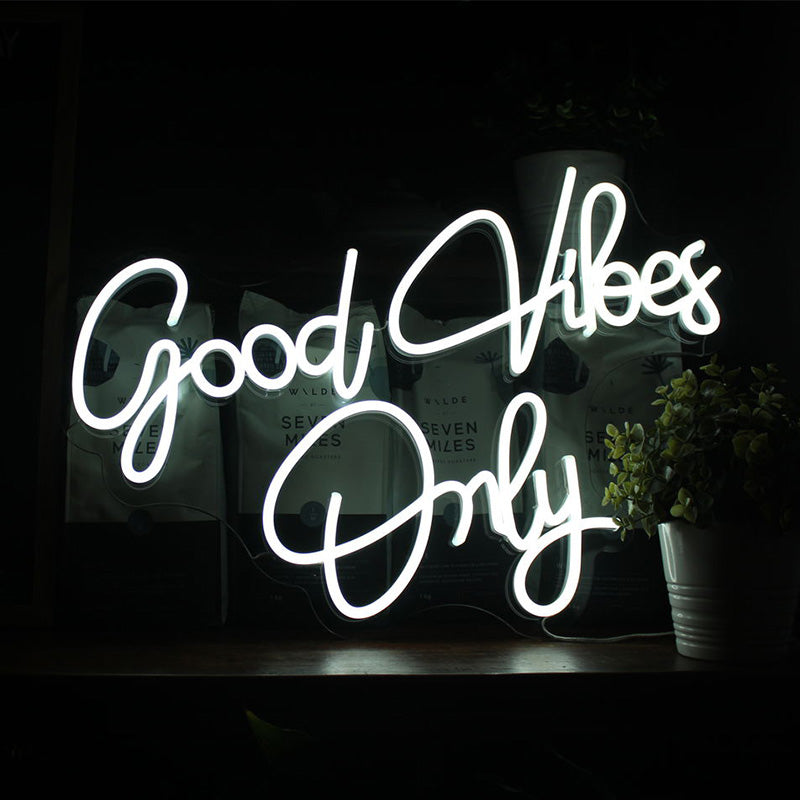 good vibes only neon light sign