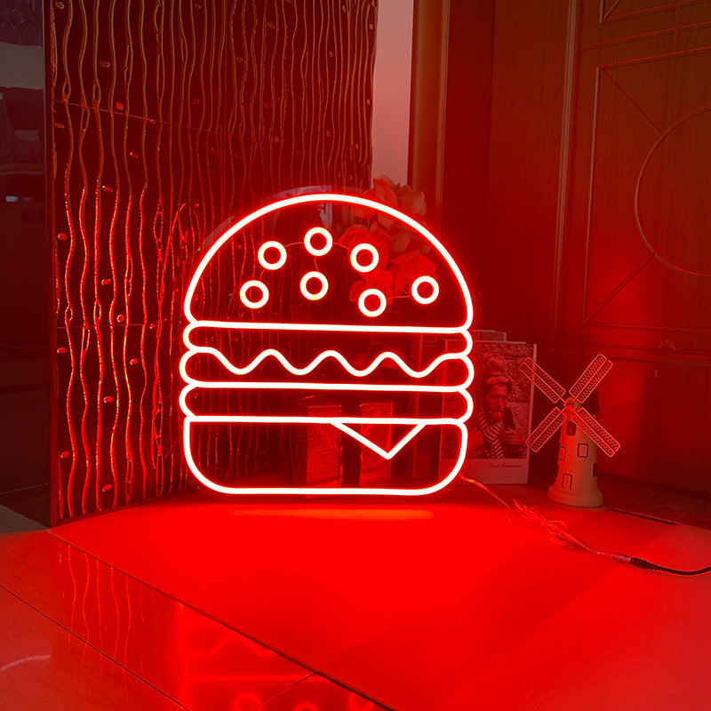 Hamburger LED Line Art neon sign