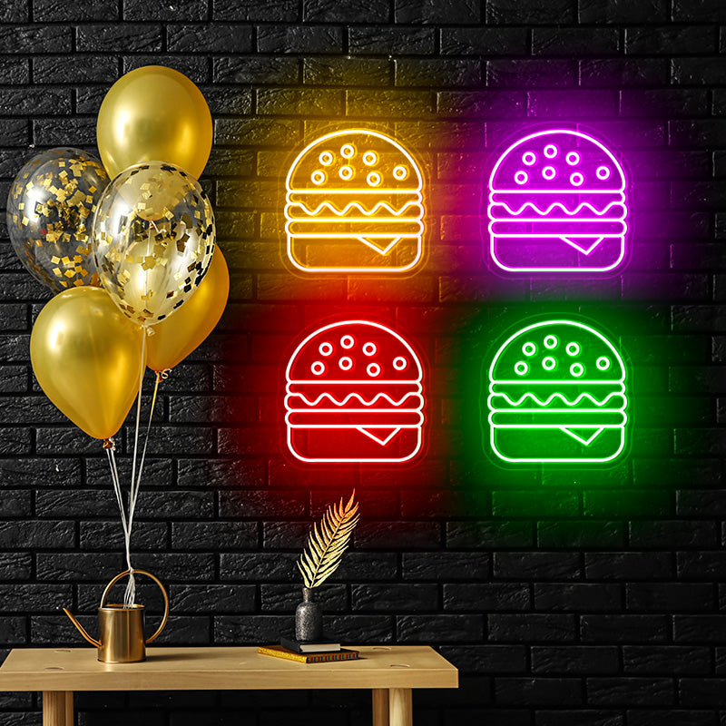 Hamburger LED Line Art neon sign