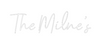 Custom neon sign The Milne’s