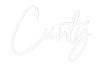 Custom neon sign Cunty