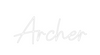 Custom neon sign Archer