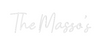 Custom neon sign The Masso’s