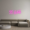 Custom neon sign 50 & Fab