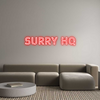 Custom neon sign SURRY HQ