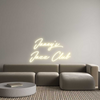 Custom neon sign Janey’s 
Jaz...