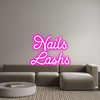 Custom neon sign Nails
Lashs