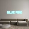 Custom neon sign BLUE FIRE